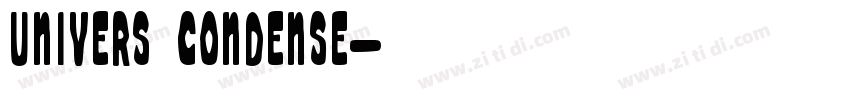 univers Condense字体转换